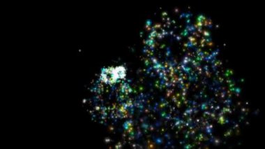 Siyah arkaplanda 4k animasyon selamı