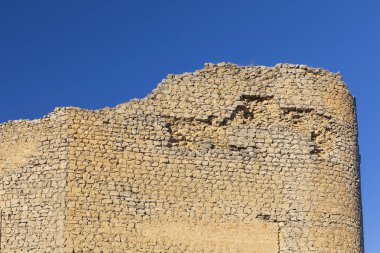 Antik kale Chirag Gala, gün batımında