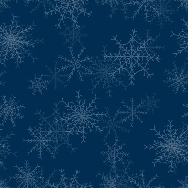 Seamless repeating christmas snowflake background — ストックベクタ