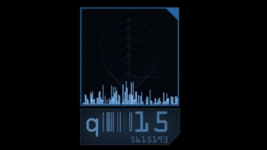 4k soyut canlandırılmış holografik arayüz