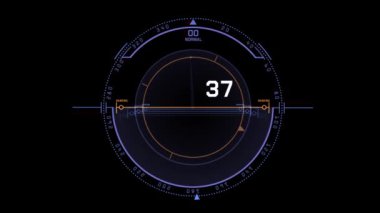 4k soyut canlandırılmış holografik arayüz