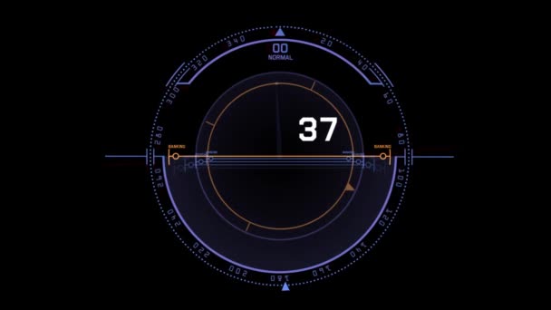 Interface Holográfica Animada Abstrata — Vídeo de Stock