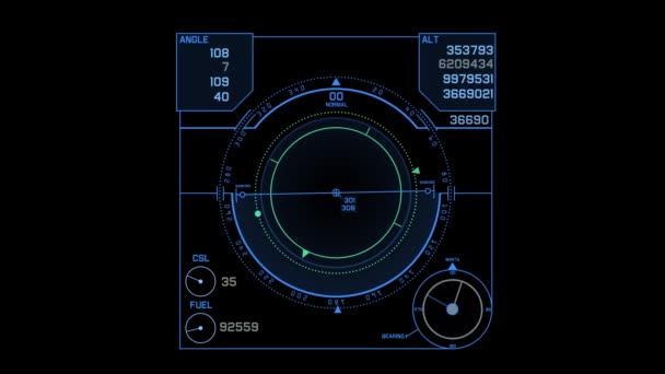 Abstrakt Animerat Holografiskt Gränssnitt — Stockvideo