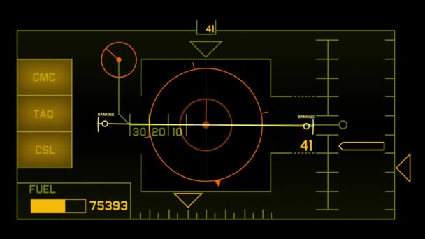 Soyut Canlandırılmış Holografik Arayüz — Stok video