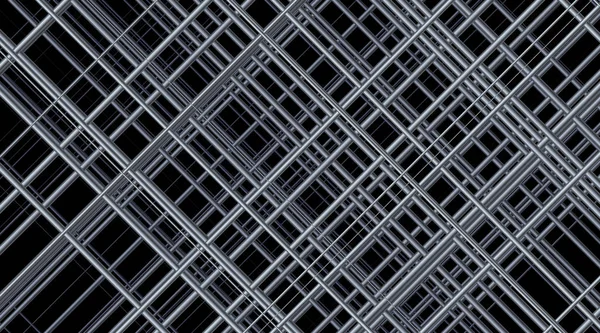 Bakgrund av en bur av metall stavar på en svart bakgrund — Stockfoto