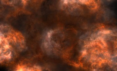 Ateşten bir sütunu taklit eden soyut bir arkaplan.