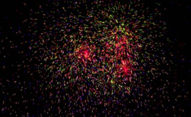 Siyah arkaplanda soyut selamlama