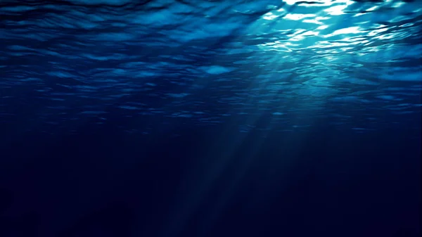 Abstract underwater background with sunbeams — Stock Photo, Image