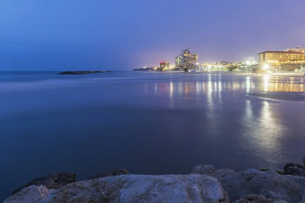 Srail Herzliya Plaj Günü Günbatımı — Stok fotoğraf