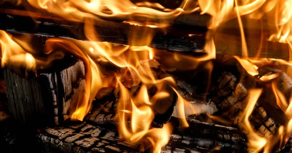 Fuego Carbones Ardiendo Ellos Parrilla — Foto de Stock