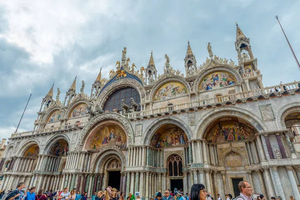 Venedik Talya Avrupa Mart 2020 Mark Bazilikası Nın Kalabalık Fotoğrafı — Stok fotoğraf