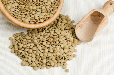 Mercimek, masa örtüsü, arka plan, üzerinde kapat