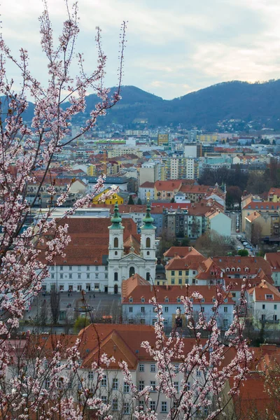 Austria Graz Paesaggio Montano Città — Foto Stock