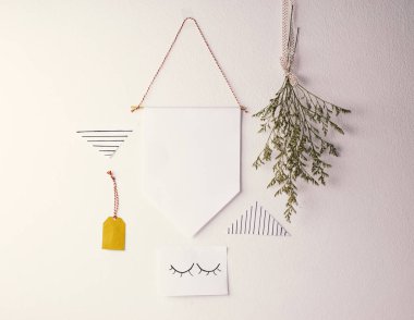 duvar dekorasyonu ile kopya alanı.