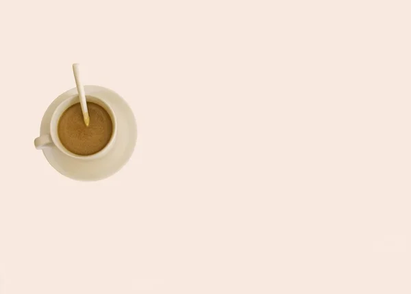 Una taza de café caliente con espacio para copiar — Foto de Stock