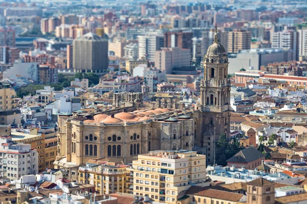 Vista aérea na Catedral de Málaga — Fotografia de Stock