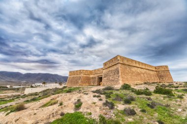 Castle of San Felipe in Cabo de Gata natural park clipart
