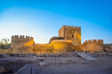 Medieval moorish fortress Alcazaba in Almeria clipart