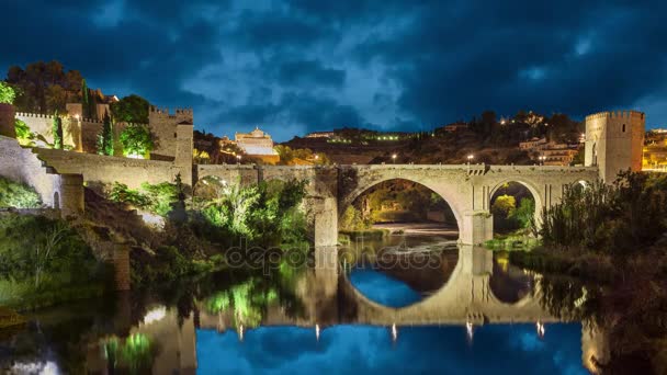 Puente de San Martn, Toledo — Stok video
