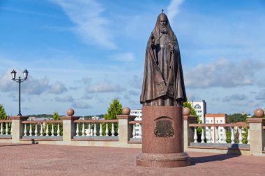 Monument to Patriarch Alexy II in Vitebsk clipart