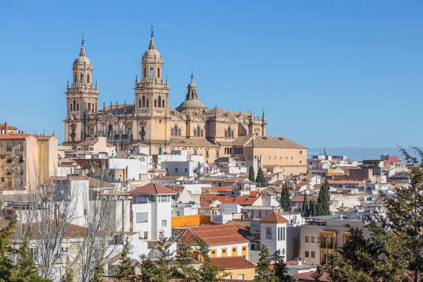 Techos de la ciudad y Catedral de Jaén — Foto de Stock