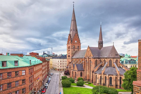 โบสถ์เซนต์ปีเตอร์ในมัลโม สวีเดน — ภาพถ่ายสต็อก