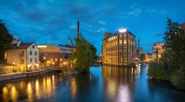 Историческая текстильная промышленность в Норркопинге, Швеция — стоковое фото