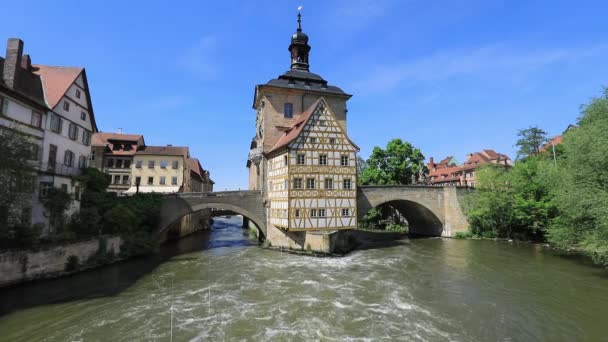 Antiguo Ayuntamiento de Bamberg, Alemania — Vídeo de stock