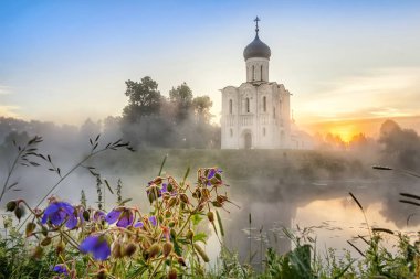 Church of the Intercession on the Nerl in Bogolubovo, Russia clipart
