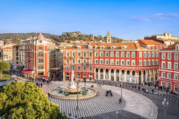 Flygfoto över Place Masséna i Nice, Frankrike — Stockfoto