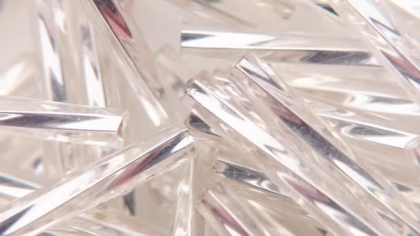 Close-up of white crystals beads. — Wideo stockowe