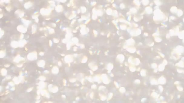 Bruiloft textuur in het wit met kristallen binnenin. — Stockvideo
