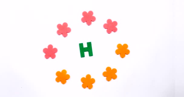 Letter H of the English alphabet. — ストック動画