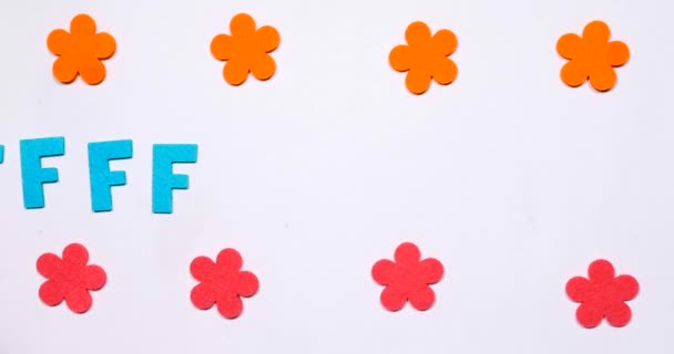 英语字母表中有很多蓝色的跳舞字母F. — 图库视频影像