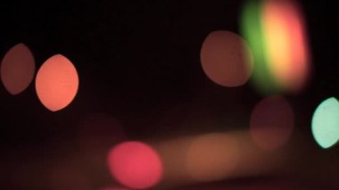 Gece Şehrinin Bokeh etkisi.