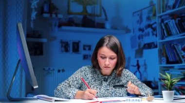 Masadaki sivil bir polis kanıtları inceliyor.