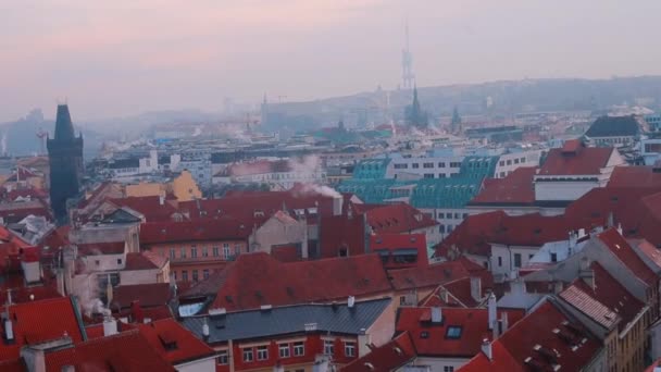 Panoramatický výhled na staré město Praha.