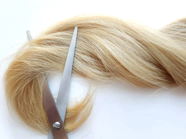 Conjunto Profissional Cabeleireiro Trabalho Stylist Curls Cabelo Loiro Natural Fundo — Fotografia de Stock
