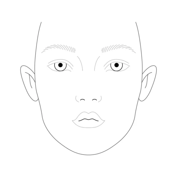 Human Face Template Printable - Depositphotos 364933124 Stock Illustration Face Chart Makeup European Woman 