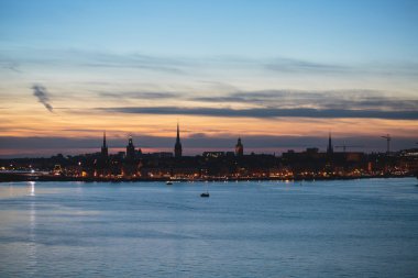 Güzel süper geniş açı panoramik hava görünümünü Stokholm, S