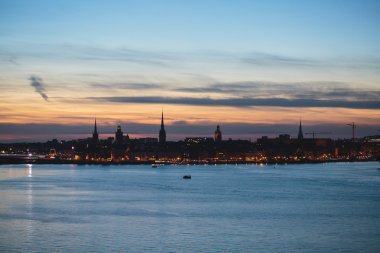 Güzel süper geniş açı panoramik hava görünümünü Stokholm, S