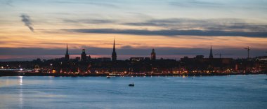 Güzel süper geniş açı panoramik hava görünümünü Stokholm, S