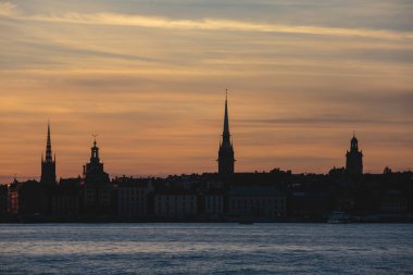 Güzel süper geniş açı panoramik hava görünümünü Stokholm, S