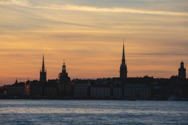 Güzel süper geniş açı panoramik hava görünümünü Stokholm, S