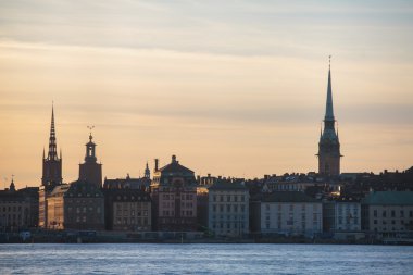Güzel süper geniş açı panoramik hava görünümünü Stokholm, S