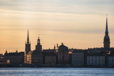 Güzel süper geniş açı panoramik hava görünümünü Stokholm, S