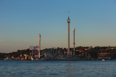 Güzel süper geniş açı panoramik hava görünümünü Stokholm, S