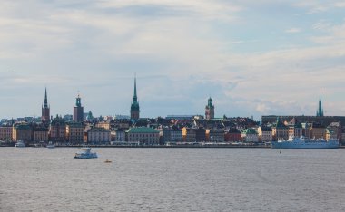 Güzel süper geniş açı panoramik hava görünümünü Stokholm, S