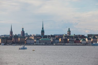 Güzel süper geniş açı panoramik hava görünümünü Stokholm, S