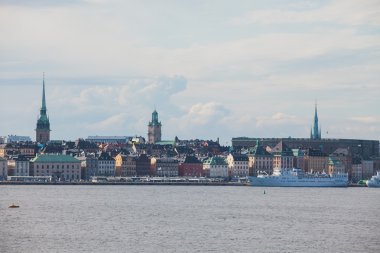 Güzel süper geniş açı panoramik hava görünümünü Stokholm, S